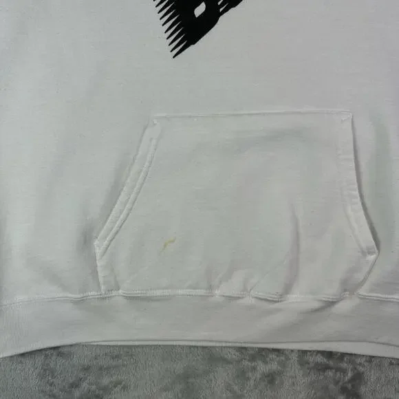 Billie Eilish White Racing Name Spellout Logo White Hoodie Size Large - Picture 8 of 8